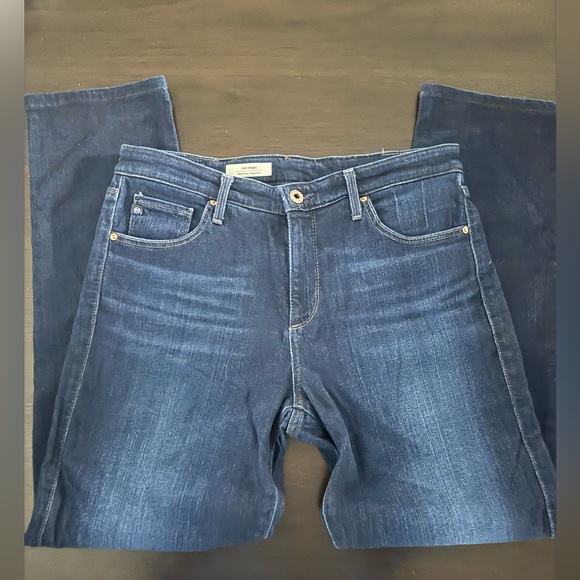 AG The Prima Mid Rise Cigarette Dark Blue Denim Jean Size 31 Women’s - Picture 6 of 11